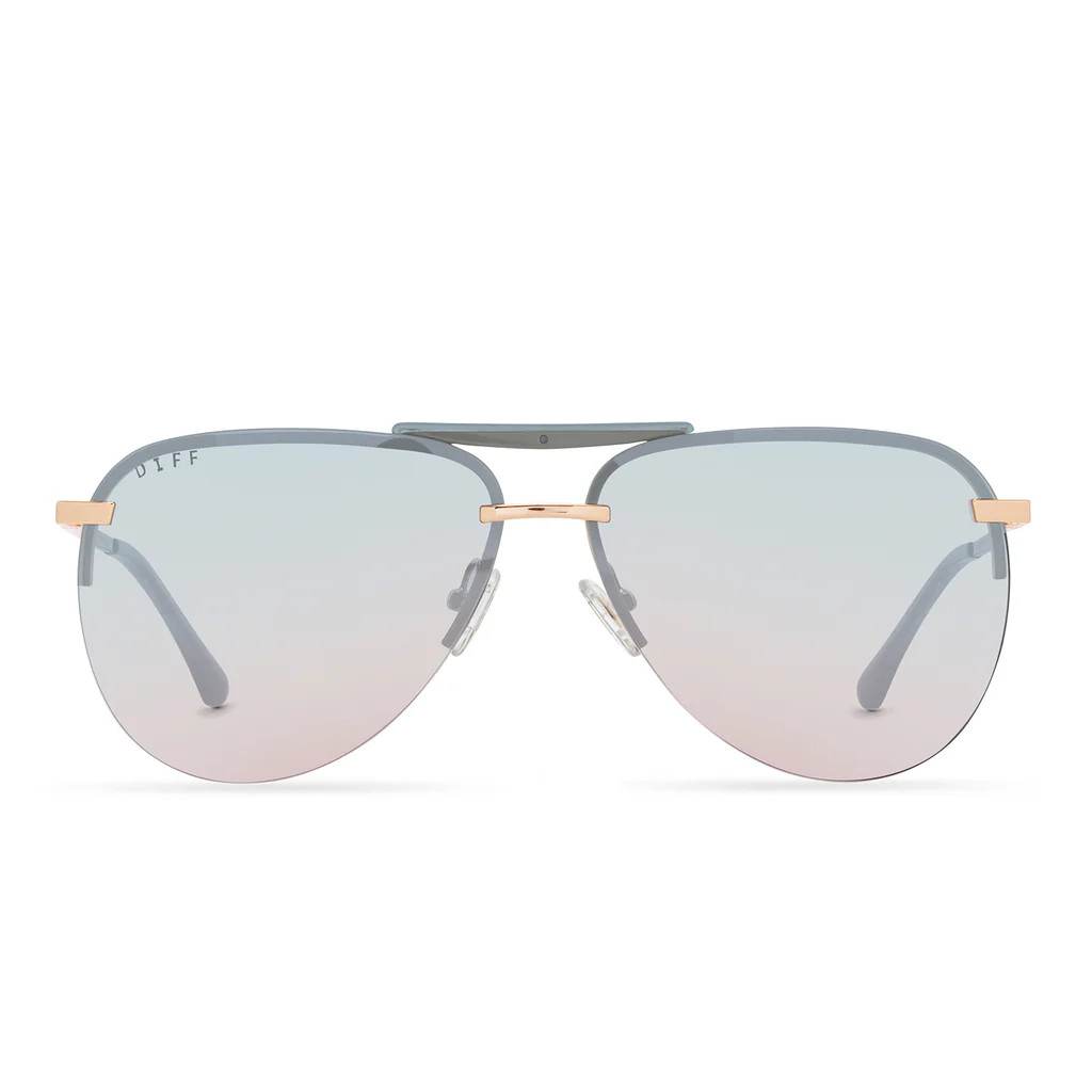 COLOR: gold   blue to lavender flash sunglasses | DIFF Eyewear