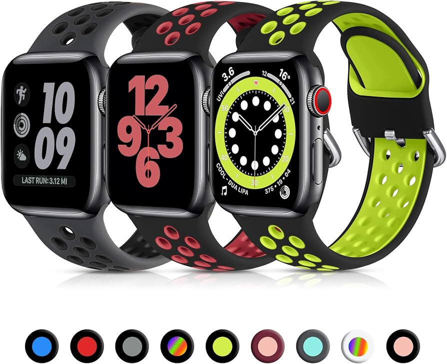 Amazon.com: Lerobo 3 Pack Compatible for Apple Watch Band 44mm 42mm 45mm 49mm 41mm 40mm 38mm,Soft... | Amazon (US)