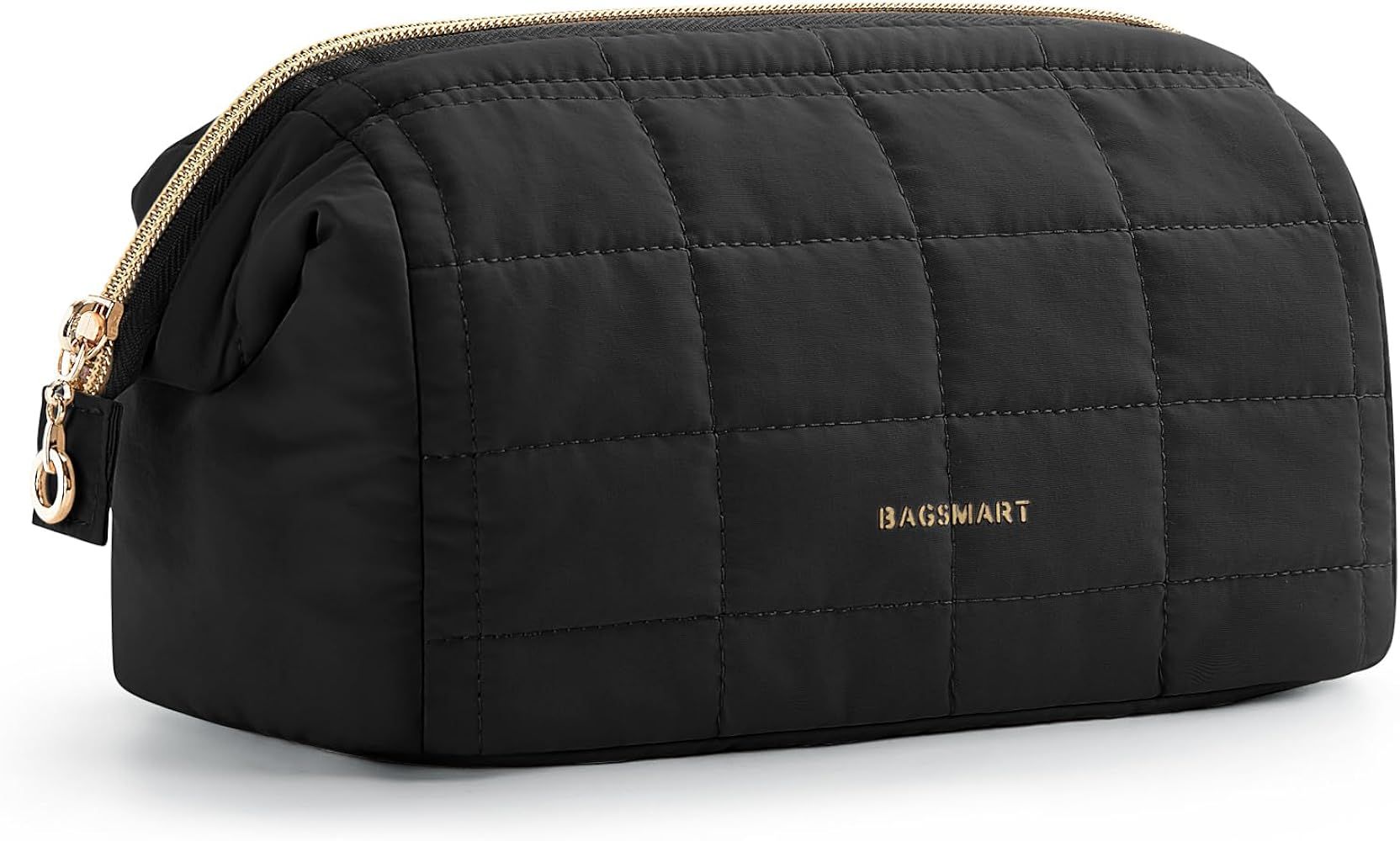 BAGSMART Makeup Bag Travel Cosmetic Bag, Puffy Padded Make Up Bags for Women Large Capacity Makeu... | Amazon (US)