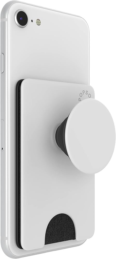PopSockets Phone Wallet with Expanding Phone Grip, Phone Card Holder, Solid PopWallet - White Bla... | Amazon (US)