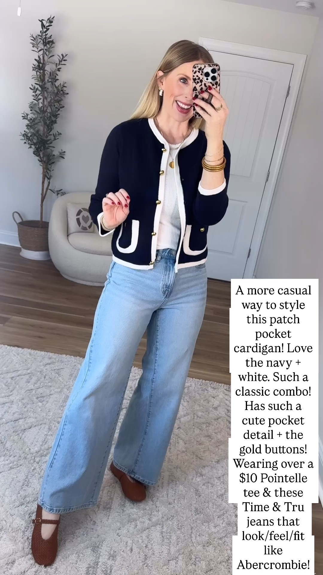 Walmart try on, free assembly cardigan, wide leg jeans 

#LTKWorkwear #LTKootd