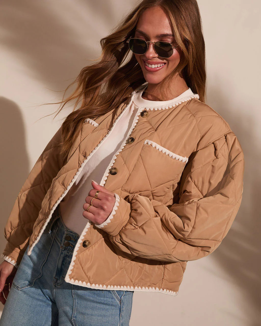 Jocey Quilted Embroidered Jacket | VICI