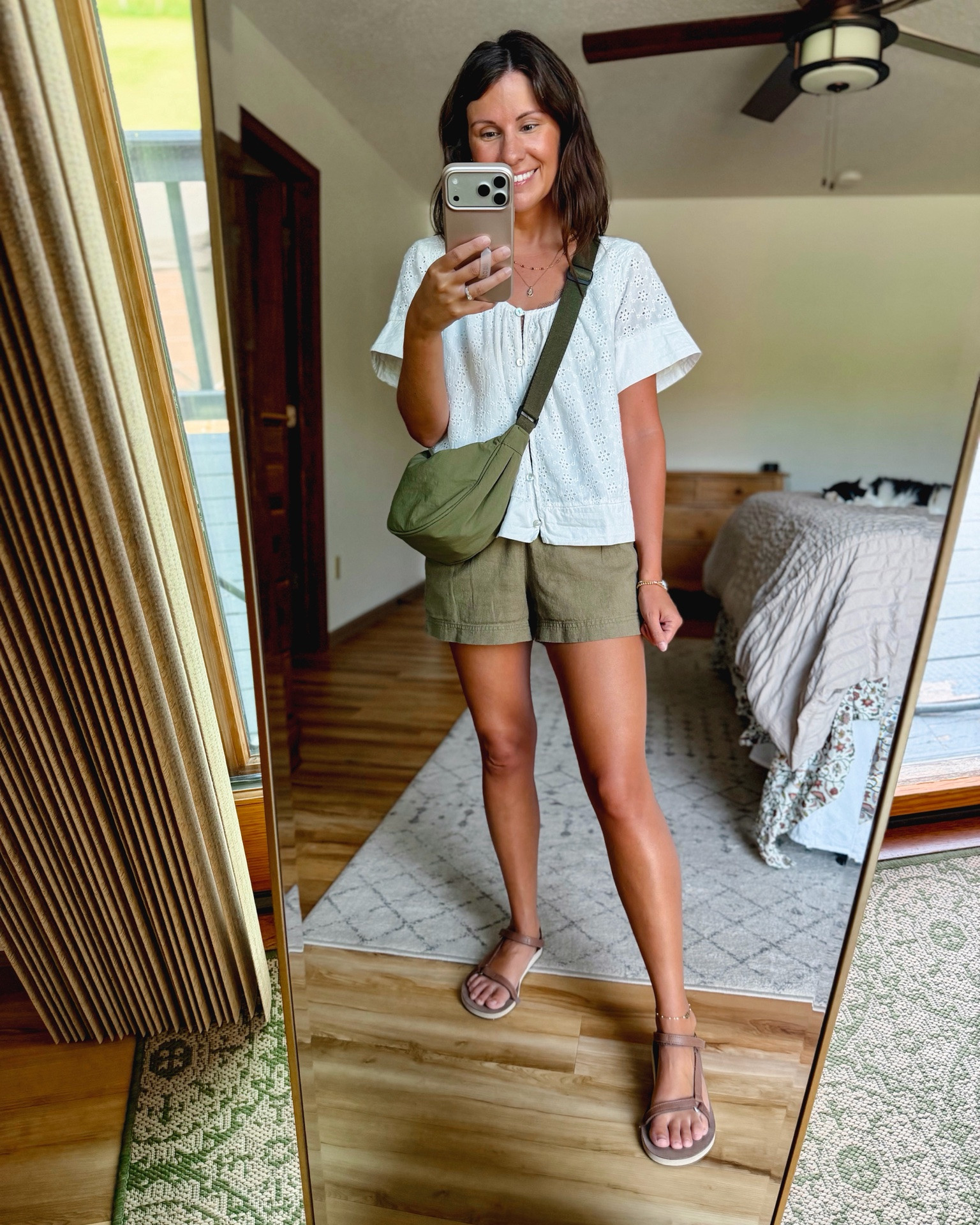 xxs in my shorts (I size down because linen stretches a bit with wear) and my top is size small but unavailable, so linking similar. My teva sandals are size 6. My bag is older so linking similar as well

#LTKSeasonal #LTKPetite #LTKootd
