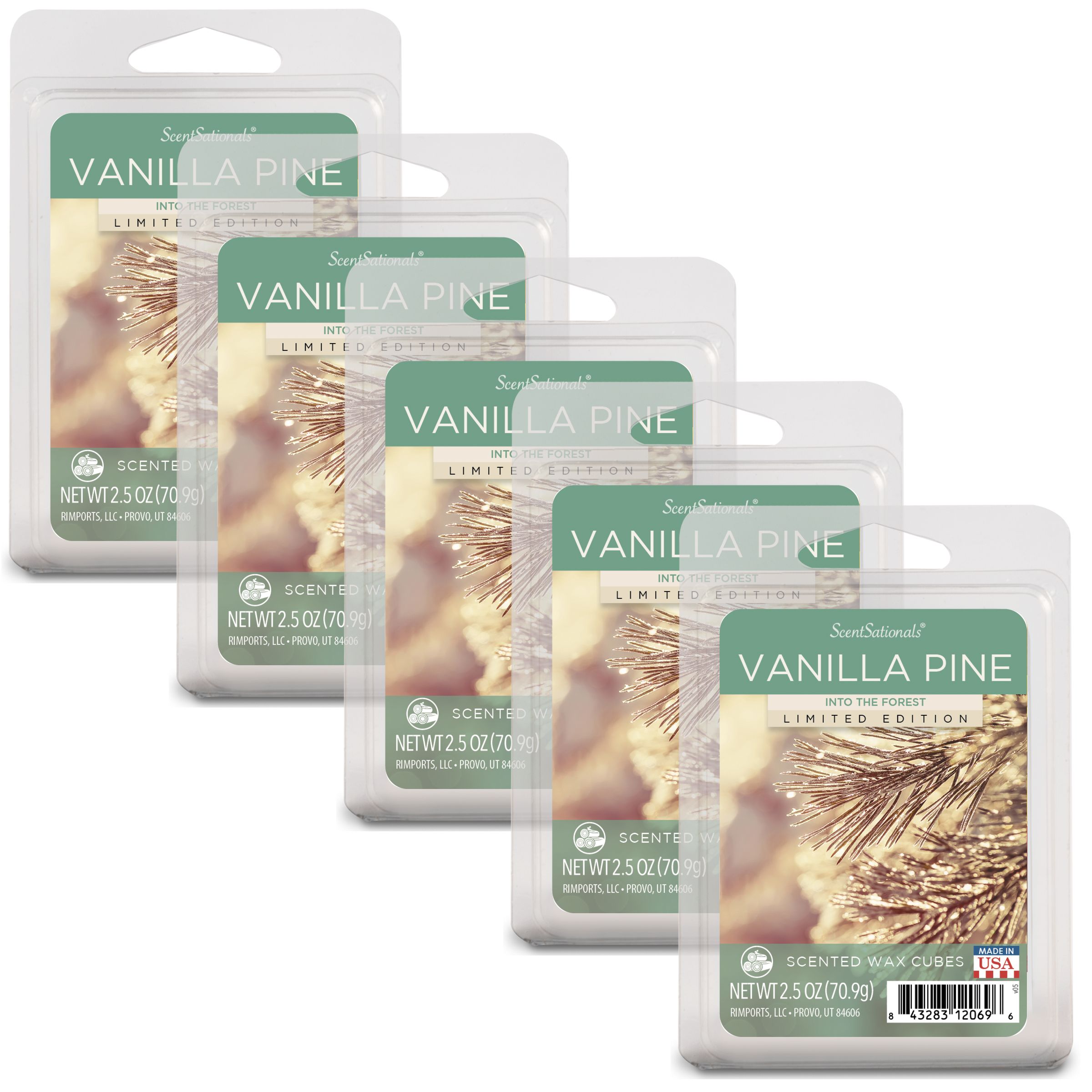 Vanilla Pine Scented Wax Melts, ScentSationals, 2.5 oz (5-Pack) | Walmart (US)