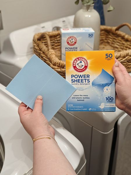 One of my favorite laundry hacks - Arm & Hammer power sheets! They make laundry time so easy which is super important as a busy mama. The Fresh Linen scent is amazing but they have fragrance-free too! #laundry #laundryhacks #laundrydetergent 

#LTKFamily #LTKHome
