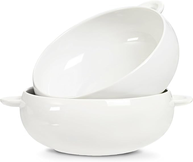DAILY RITMO Large Serving Bowls with Handles 2-Pack Set | 8.5" Size | Serve Side Dishes, Salad, P... | Amazon (US)