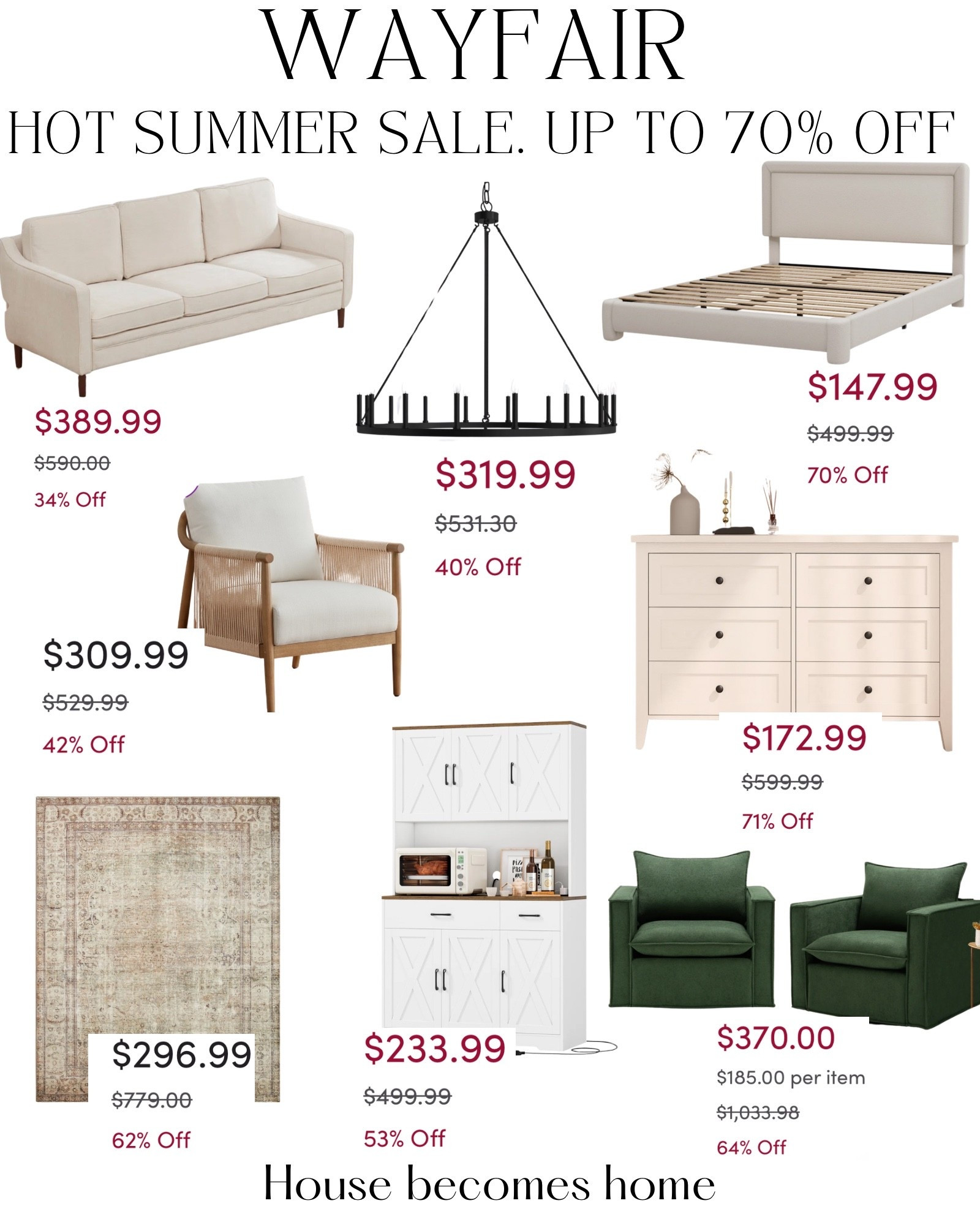 Wayfair Hot Summer sale! Up to 70% off!

#LTKHome #LTKSeasonal #LTKSaleAlert