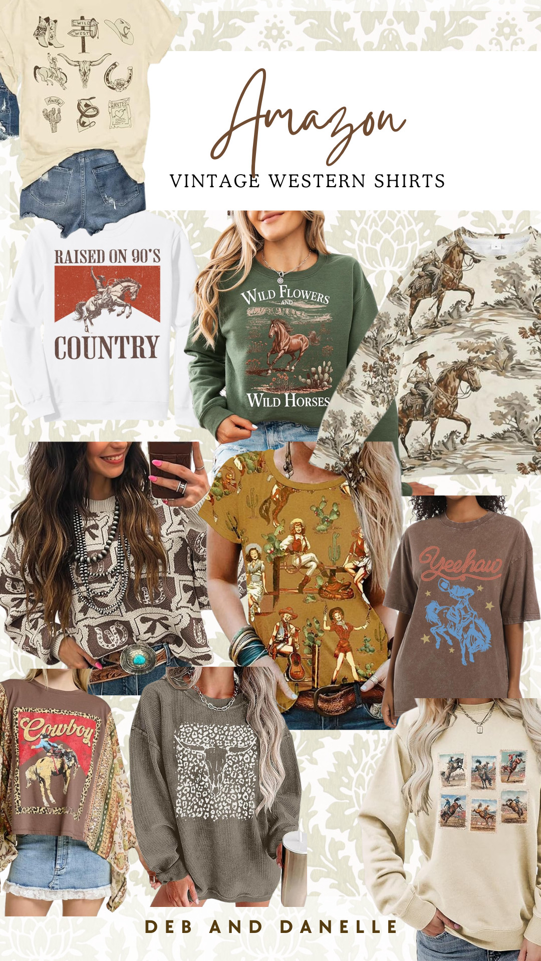 Here's a roundup of vintage western tops from Amazon inspired by Deb's outfit of the day.  

 #LTKootd #LTKSeasonal #LTKMidsize