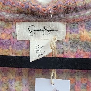 JESSICA SIMPSON PARTIAL WOOL CROPPED SWEATER SIZE LARGE NWT | Poshmark