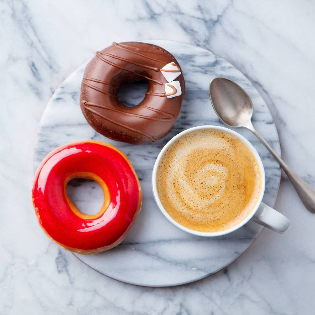 Fox Run 12" Marble Lazy Susan White : Round Marble Turntable, Serving Tray, Hand Wash | Target