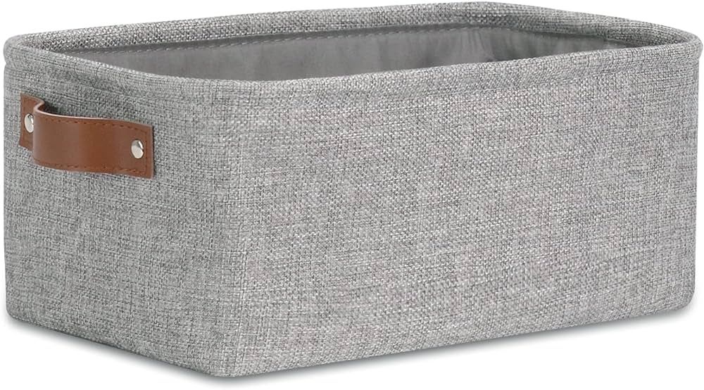 DULLEMELO Small Storage Basket for Organizing, Collapsible Fabric Basket for Shelves, Closets, La... | Amazon (US)
