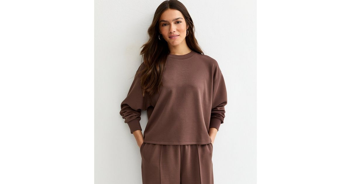 Petite Dark Brown Premium Sweatshirt | New Look | New Look (UK)