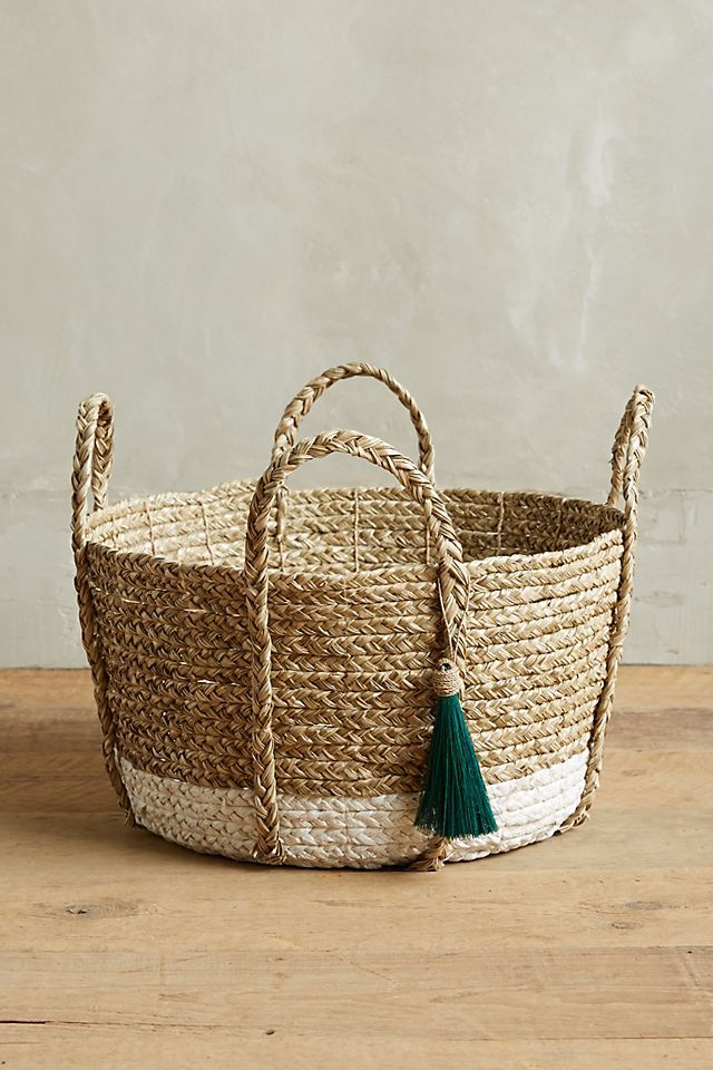 Balinese Tassel Basket | Anthropologie (US)