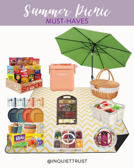 Get ready for your next picnic date this summer with these essentials: a cute yellow picnic blanket, reusable dinnerware sets, a cooler, an outdoor umbrella, and more!
#affordablefinds #picnicmusthave #travelessential #outdoorliving

#LTKFamily #LTKSeasonal #LTKTravel