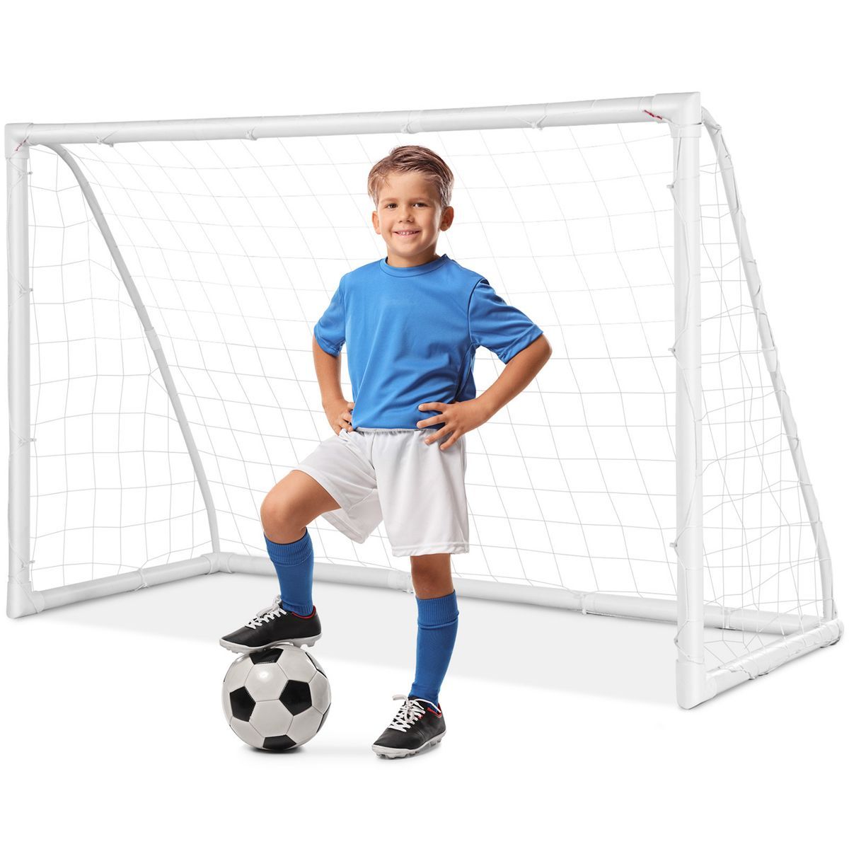 Costway 6 FT  x 4 FT Portable Kids Soccer Goal Quick Set-up for Backyard Soccer Training | Target