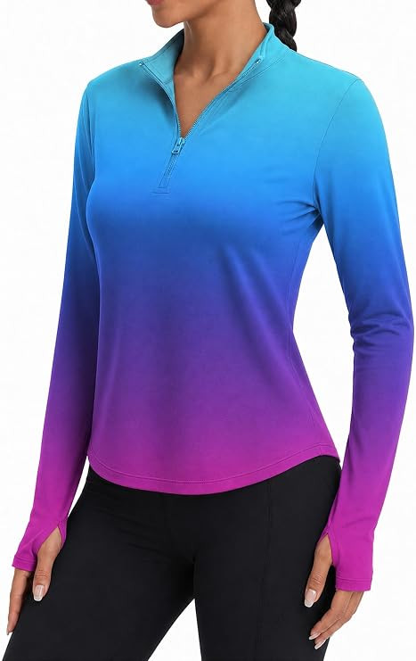 Alaroo Women's 1/4 Zip Long Sleeve Shirts Fishing Workout Tops | Amazon (US)