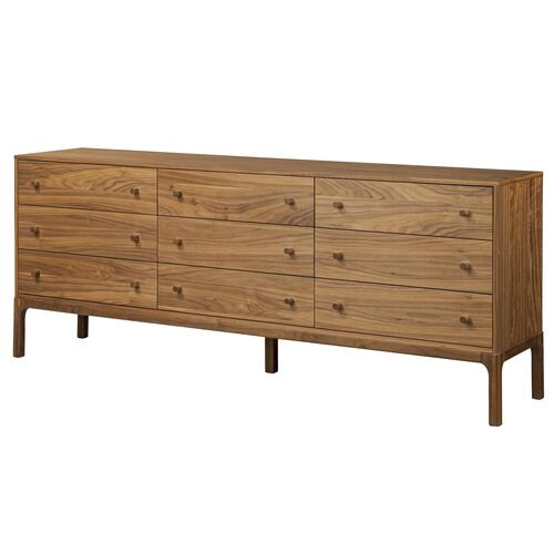 Wesley 9-Drawer Dresser, Natural Walnut | One Kings Lane