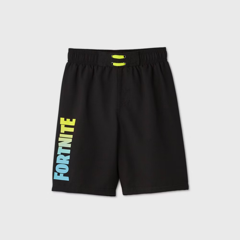 Boys' Fortnite Swim Trunks - Black M | Target