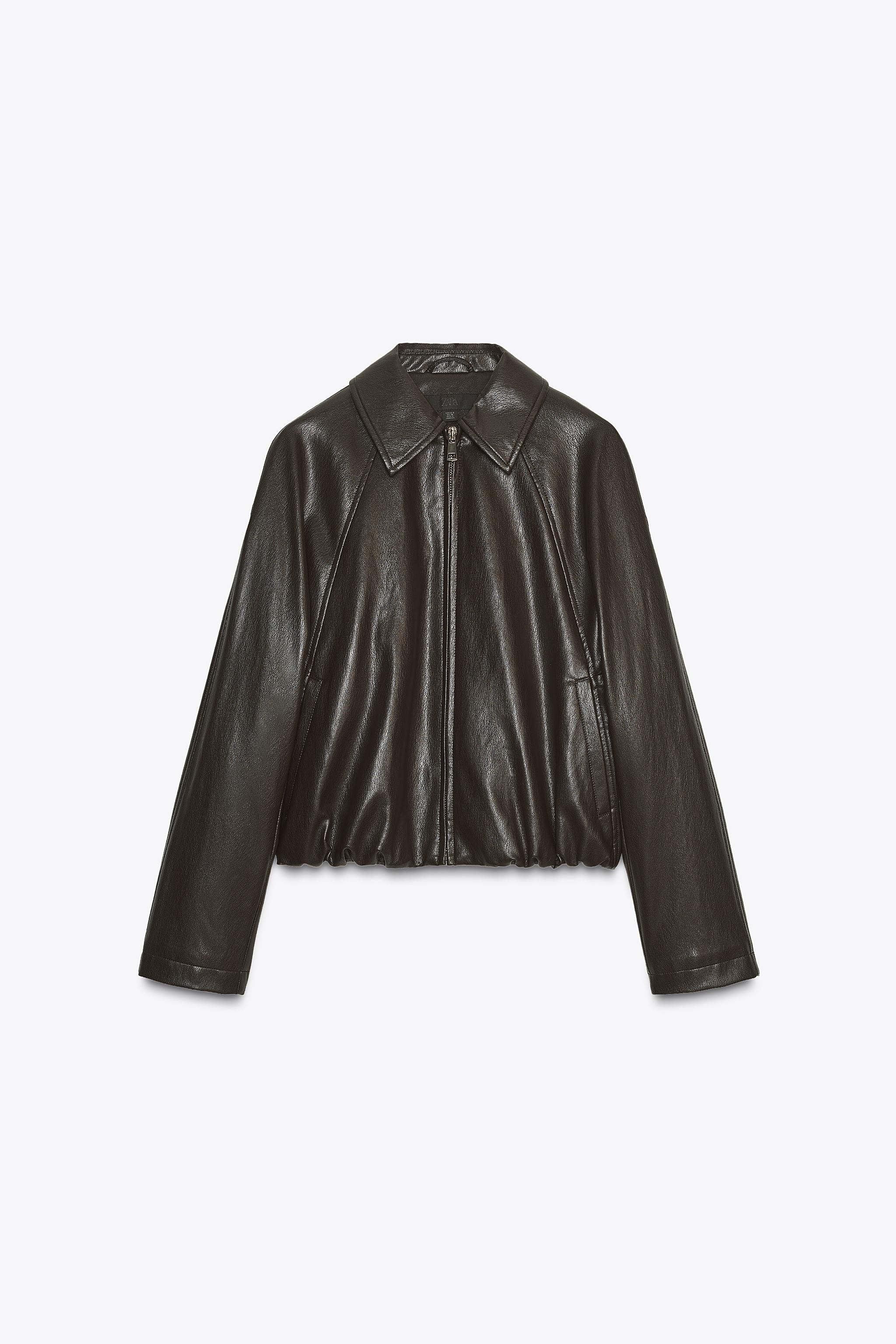 FAUX LEATHER BOMBER JACKET | Zara US