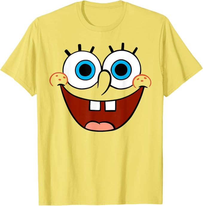 Spongebob Squarepants Large Smiling Face T-Shirt T-Shirt | Amazon (US)