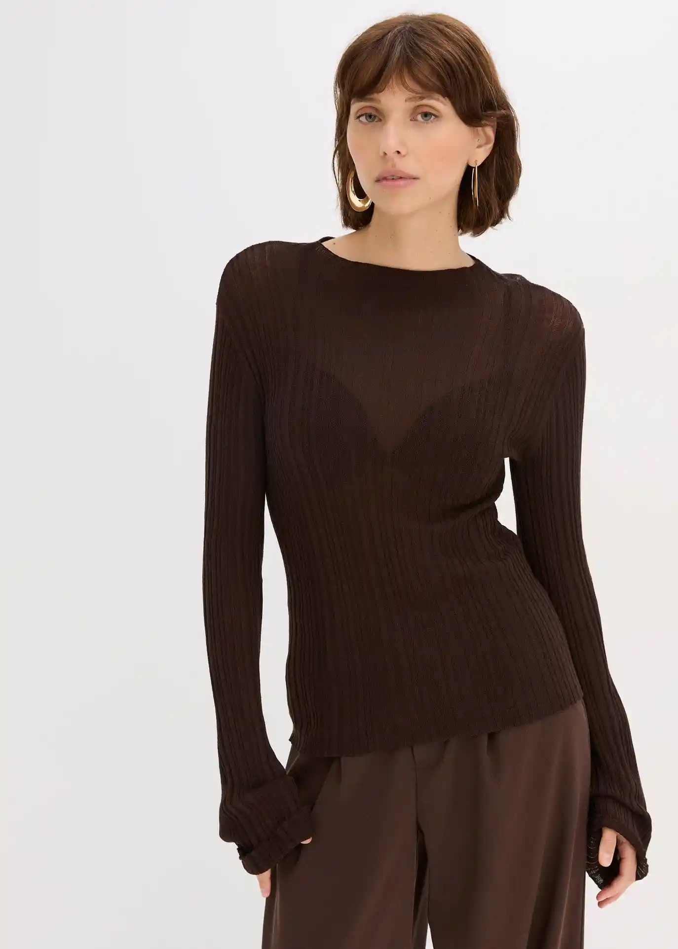 T-shirt en maille semi-transparent | Bonprix FR