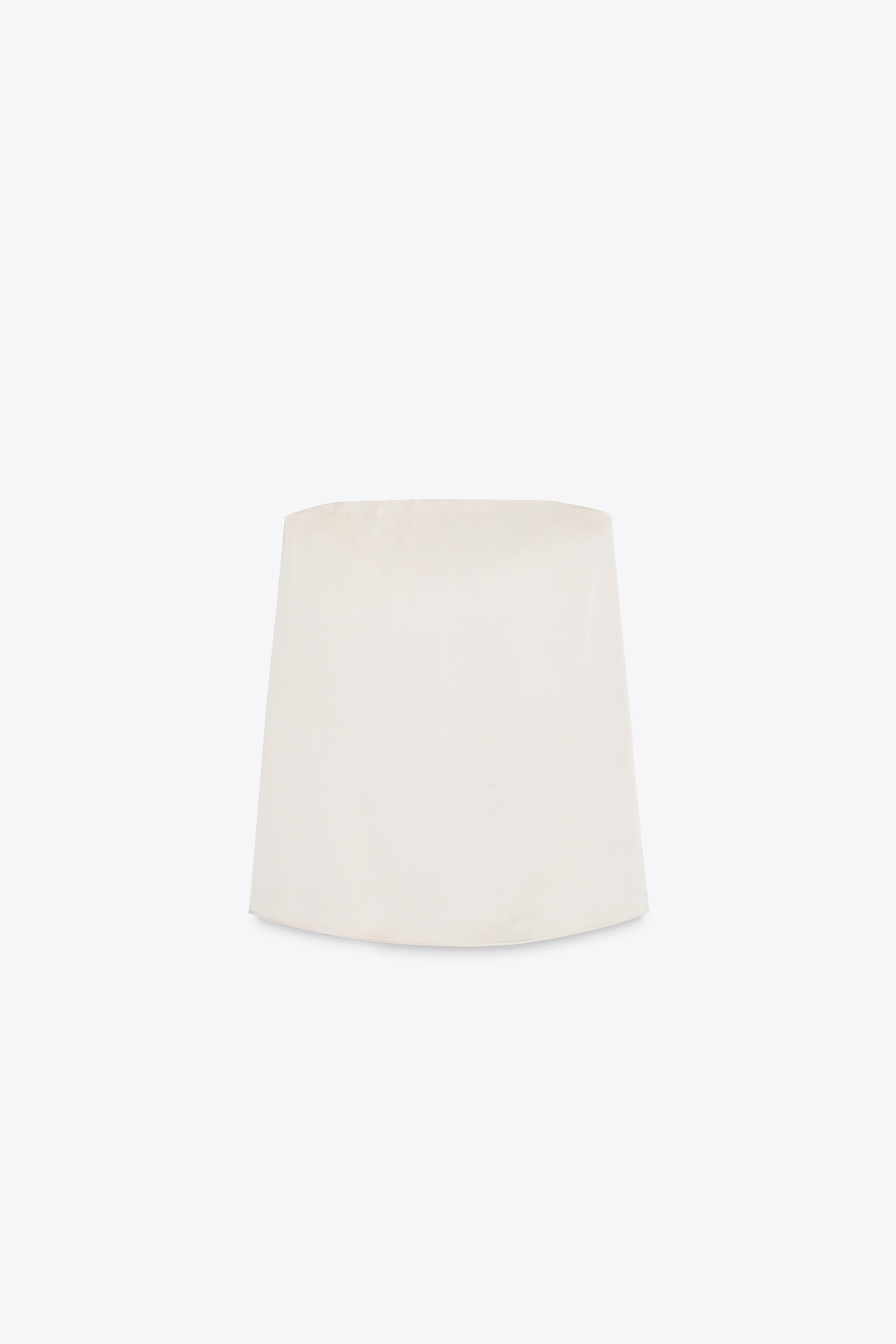 STRAPLESS SATIN EFFECT TOP | Zara US