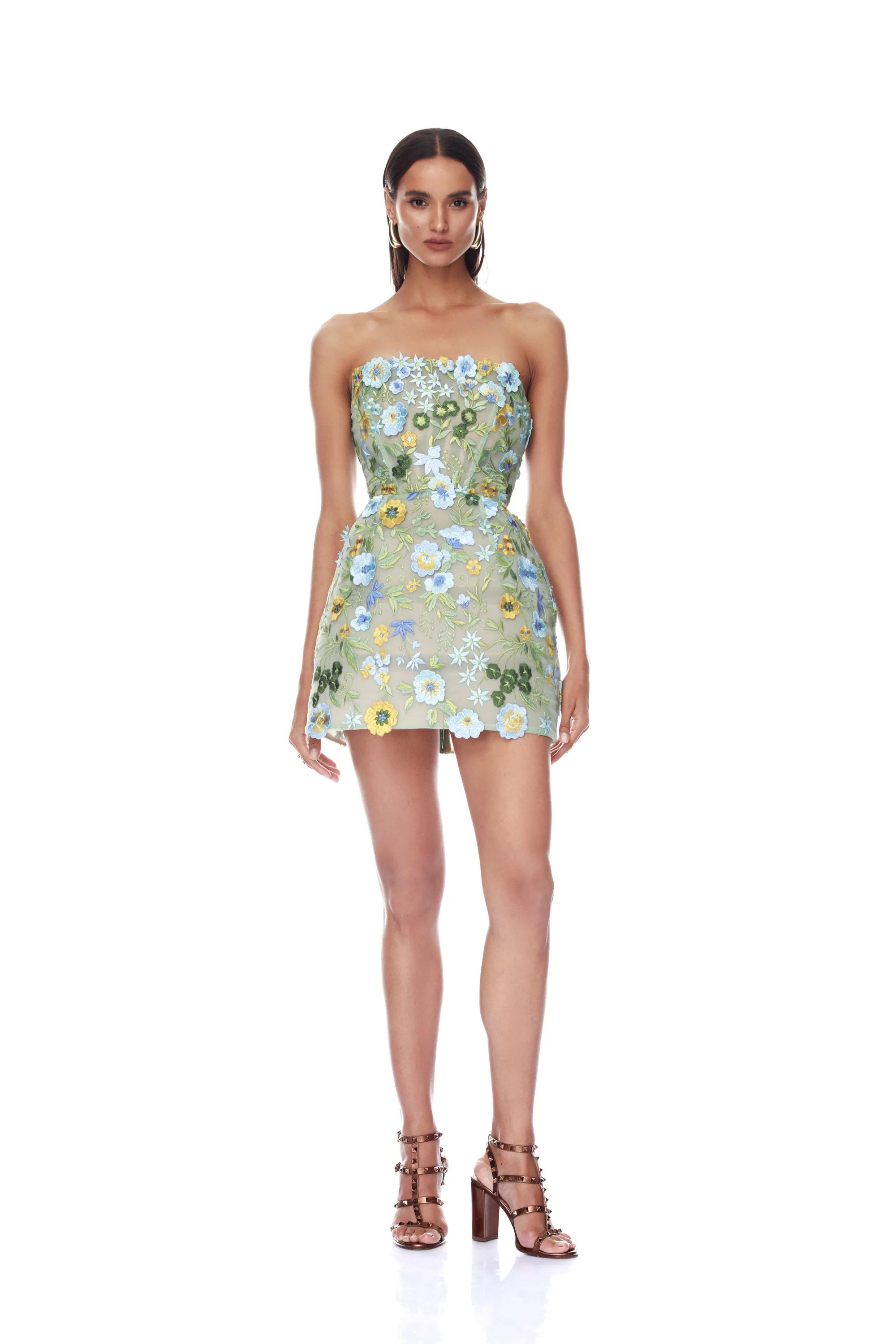 Portofino Floral Jasmine Maraya Strapless Mini Dress | Bronx and Banco
