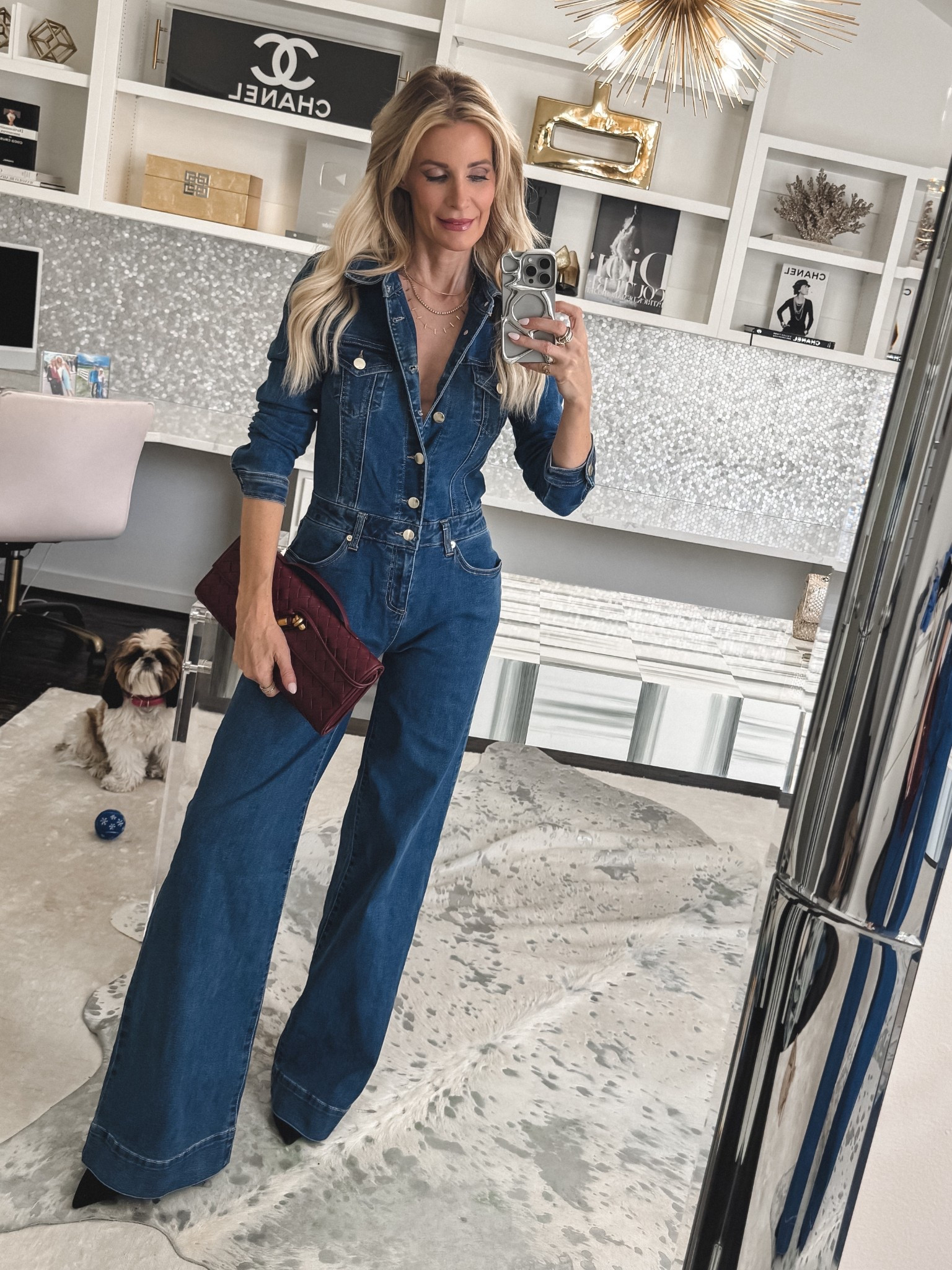 Denim jumpsuit under $100 and on SALE 🙌 This flattering, one-and-done outfit is the easiest way to look polished without overthinking it—just add heels or sneakers and go. I’m wearing an XS and it fits true to size. 

 #LTKootd #LTKOver40 #LTKSaleAlert
