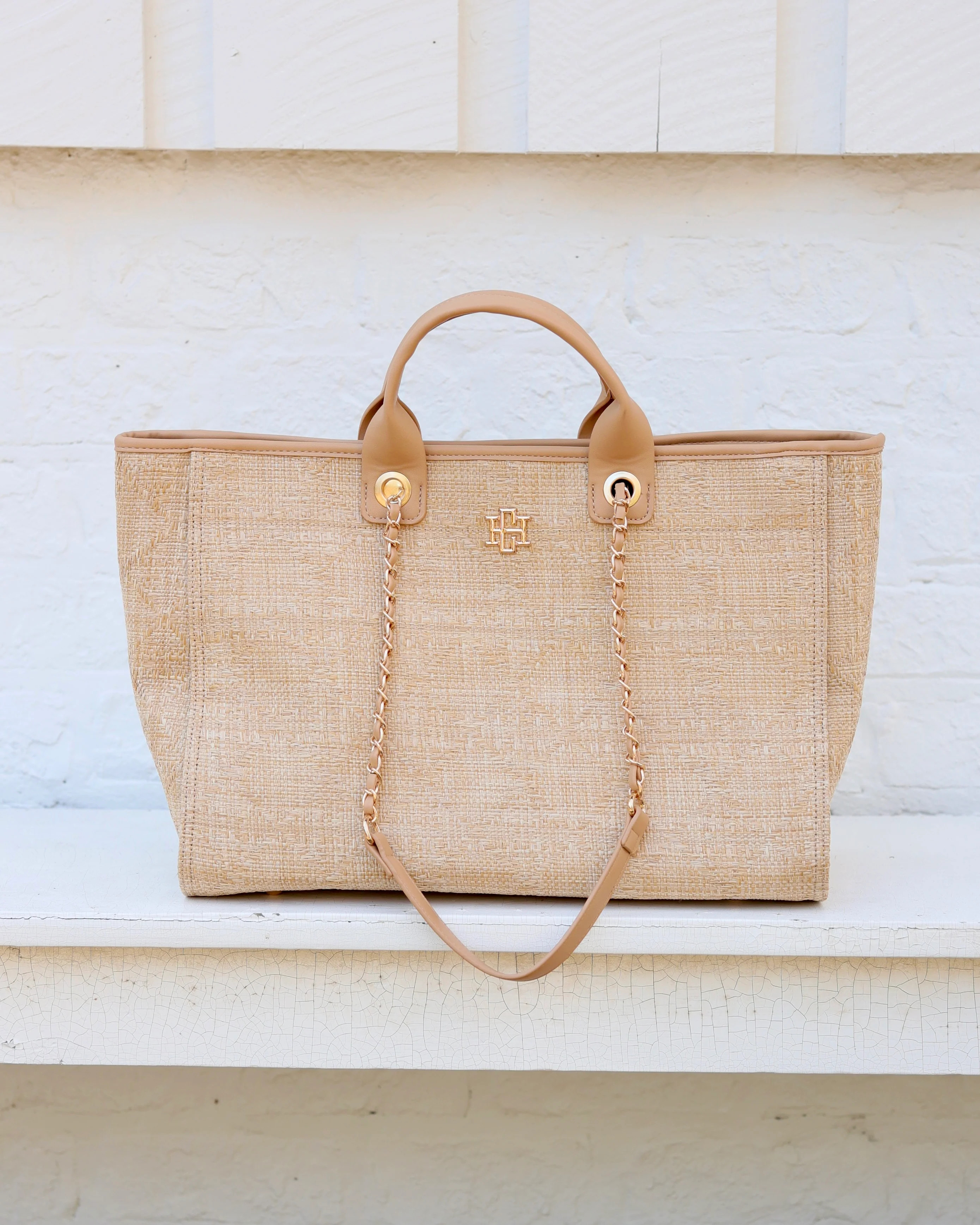 Melissa Tote Bag Natural Lattice | Caroline Hill