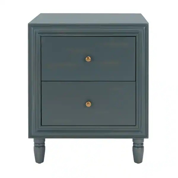 SAFAVIEH Blaise Dark Teal 2-Drawer Storage Night Stand Table - 22" x 22" x 26" | Bed Bath & Beyond