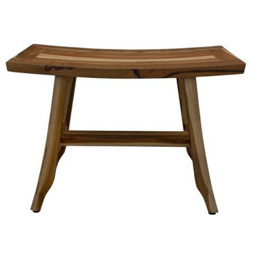 HomeRoots 24" Brown Teak Rectangular Shower Bench | Target