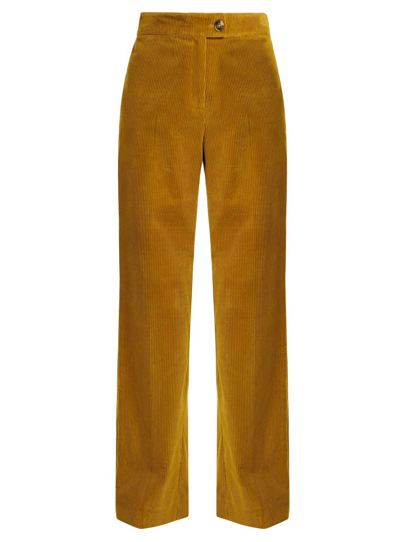 High-rise wide-leg cotton-corduroy trousers | Matches (US)