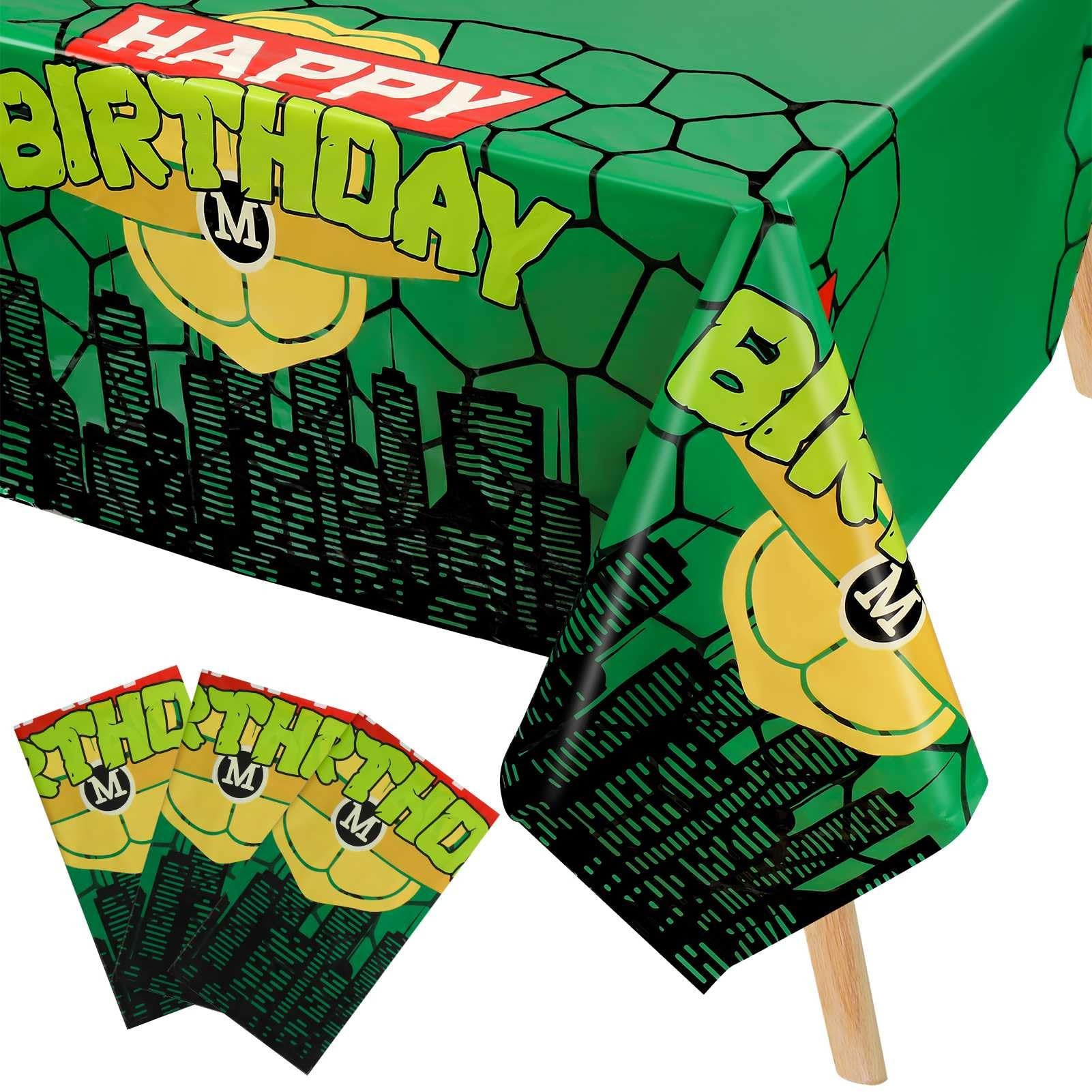 Turtle Party Tablecloth, 54x108in Cartoon Turtle Theme Table Cover Disposable Waterproof Dessert ... | Amazon (US)