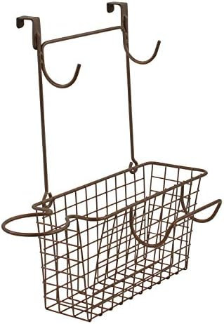 Spectrum Diversified Grid Wide Hair Station Basket Over The Cabinet Door Steel Wire Bathroom Orga... | Amazon (US)