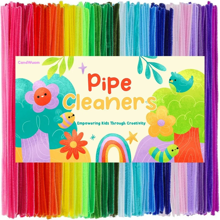 CandWuom 360 Pieces Pipe Cleaners 30 Assorted Colored Chenille Stems for Art and Crafts, Children... | Walmart (US)