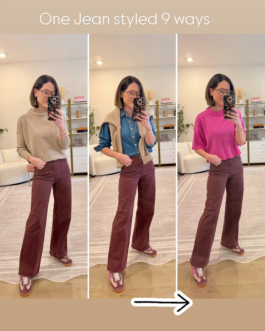 A colored Jean is a fun way to switch up your denim routine and can be styled so many ways! Showing you 9 ways I styled these Paige Anessa jeans with items in my closet for inspo! Wearing a 23 in jeans (they have a 31 inch inseam) and I’m 5’3 for reference! 

#LTKOver40 #LTKootd #LTKgrwm