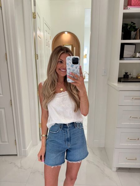 Abercrombie is having their shorts sale! Save 25% + an extra 15% with code AFSHORTS. 

these dad shorts give such a vintage 90’s feel and I am here for it. these are the longest (length wise) out of all the pairs I tried on. the denim is super soft & has such a comfortable fit.

I usually size up one size in all of their shorts, but I got my true size 25 in these. if you are in between sizes, I always recommend sizing up. 

Spring sale, Abercrombie sale, denim shorts, dad shorts, mom shorts, spring outfits, summer staples, white tank

#LTKSaleAlert #LTKFindsUnder100 #LTKFindsUnder50