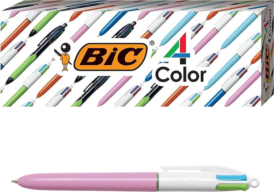 BIC 4-Color Fashion Ballpoint Pen, Medium Point (1.0mm), Assorted Fashion Ink Colors, Fun & Color... | Amazon (US)