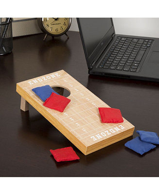 Hey Play Tabletop Cornhole Game - Football Field Theme | Macy's