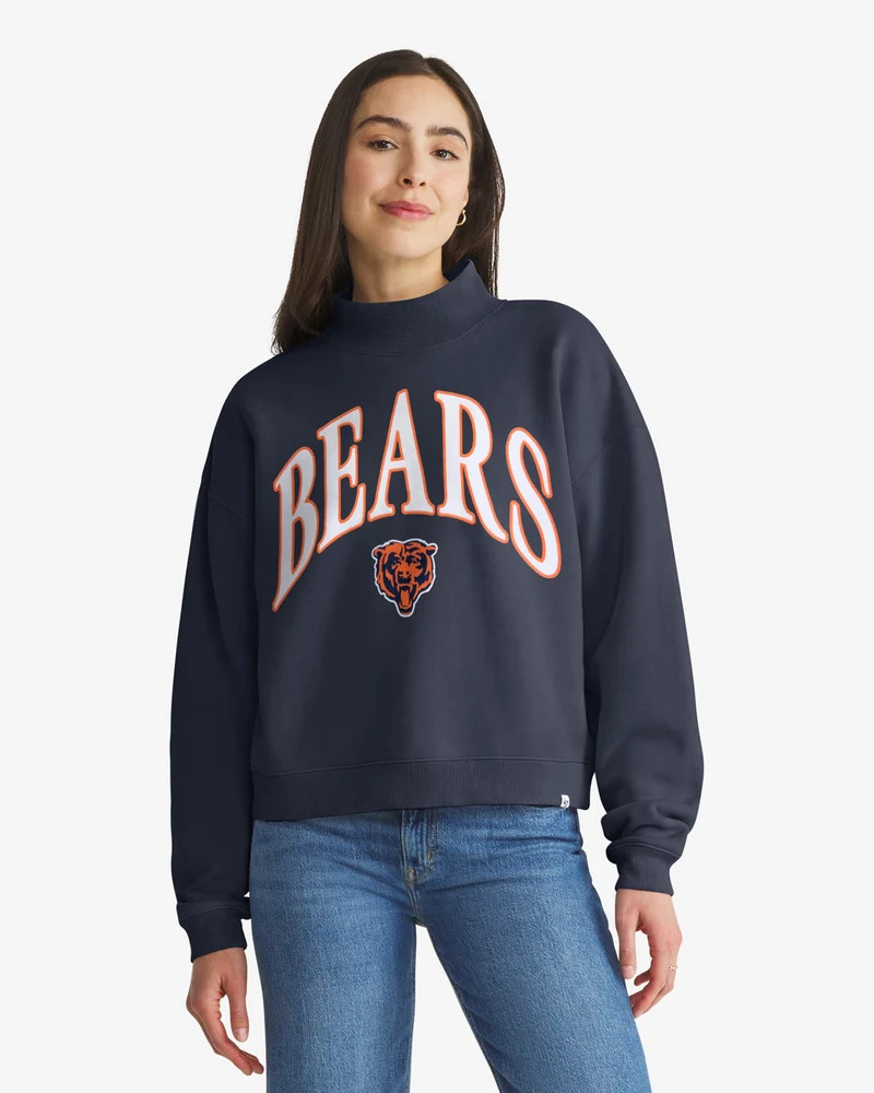 CHICAGO BEARS VANTAGE '47 WOMEN'S MOCK NECK PULLOVER - Fall navy | '47Brand