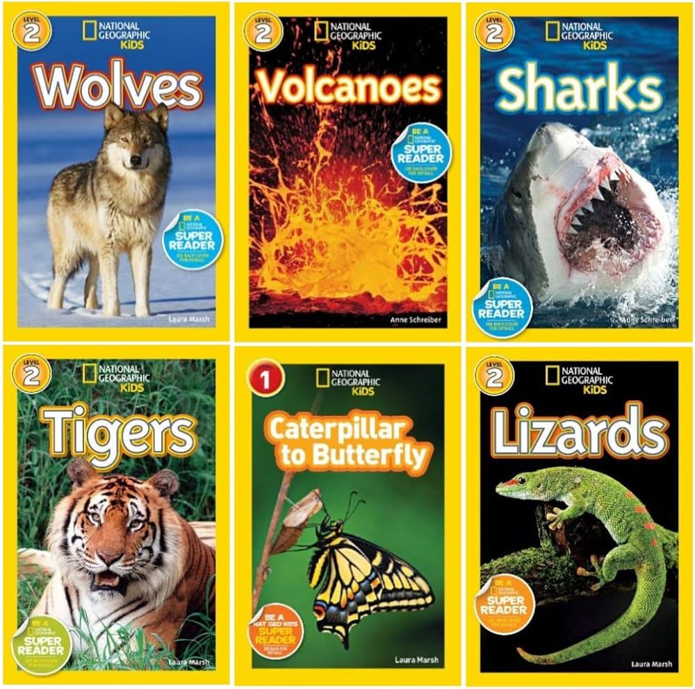 National Geographic Kids Readers 6 Book Set (National Geographic Kids Readers, Levels : 1 & 2) by... | Amazon (US)