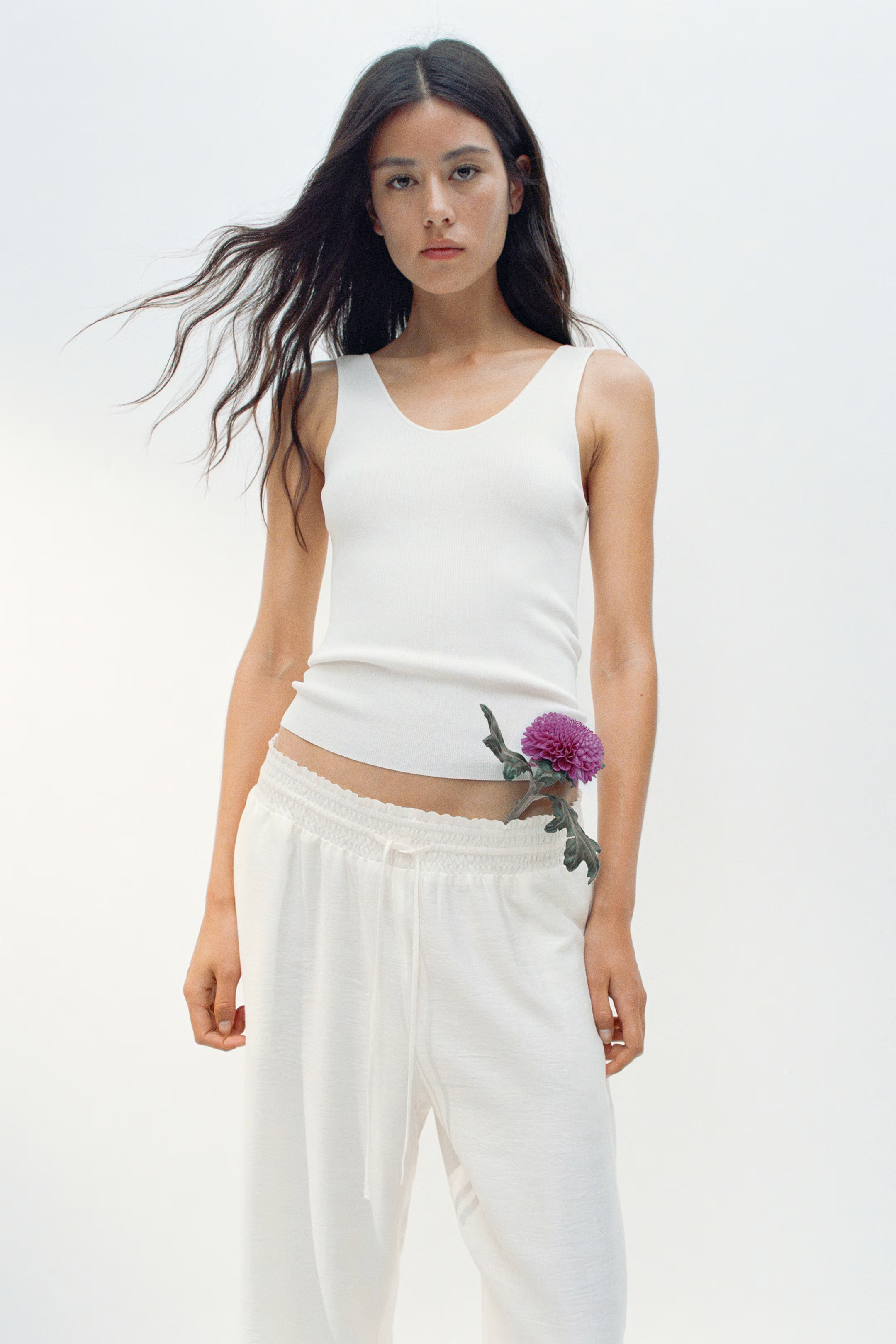 Frill-trimmed drawstring trousers | H&M (UK, MY, IN, SG, PH, TW, HK)