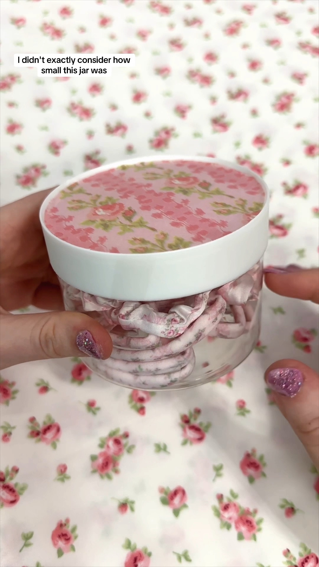 making a diy @loveshackfancy hair tie organizer for the elastics + scrunchies I got from the @thewetbrush + @goodyhair  collab! 🎀

This was such an easy craft - I recycled an old @dove body scrub container, and somehow I still have tissue paper from my @stanley_brand 💀 

(fr though everyone needs a @cricut tool set) 

#diy #loveshackfancy #loveshackfancyhaul #wetbrush #hairtutorial #vanityorganization #hairhack #hairhacks #upcycling 

#LTKSeasonal #LTKWatchNow #LTKBeauty