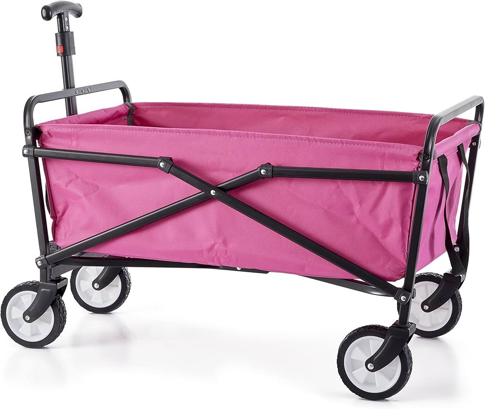 Seina Heavy Duty Steel Compact Collapsible Folding Outdoor Portable Utility Cart Wagon with All T... | Amazon (US)