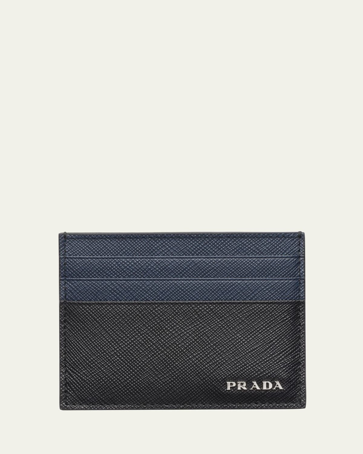 Men's Saffiano Leather Card Holder | Bergdorf Goodman