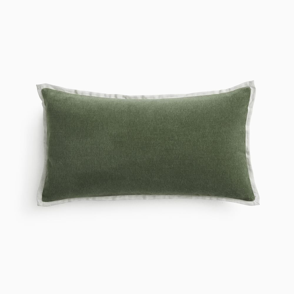 Classic Cotton Velvet Pillow Cover, 20&amp;quot;x20&amp;quot;, Slate | West Elm (US)