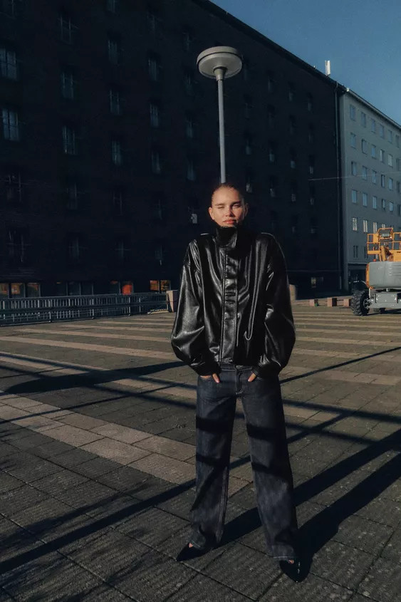 FAUX LEATHER VOLUME JACKET | Zara UK