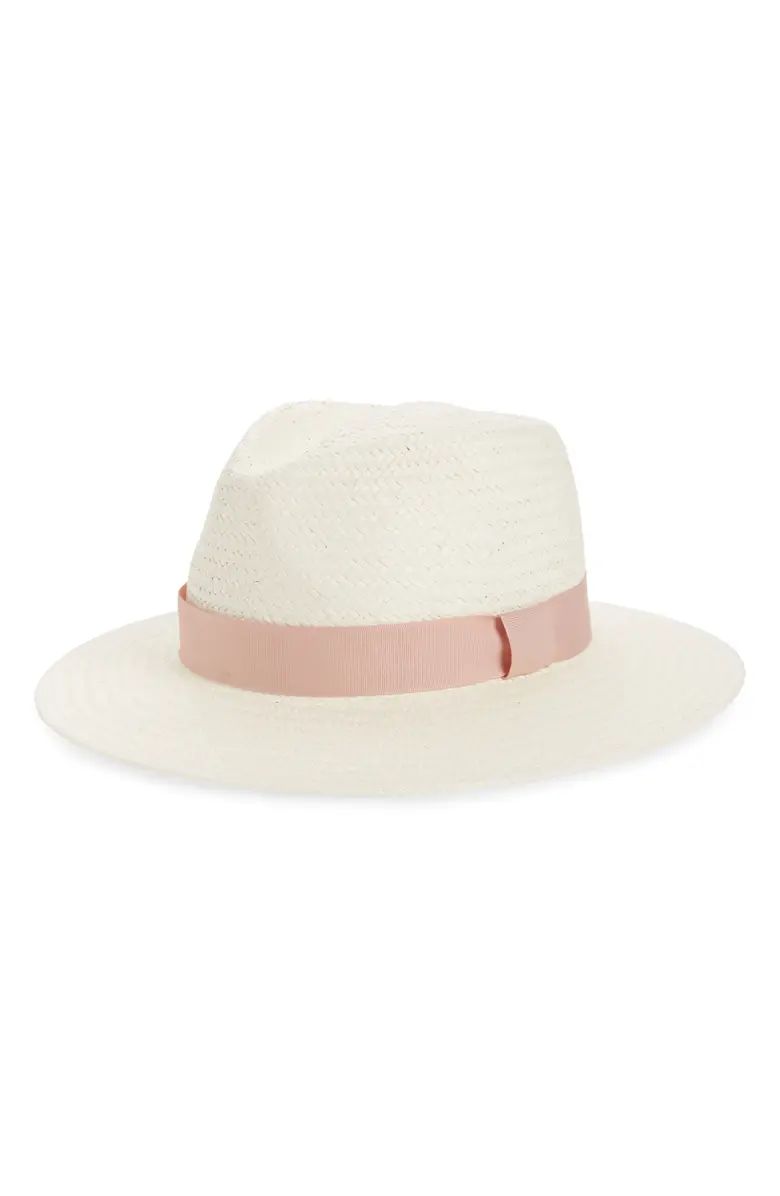 Packable Straw Fedora Hat | Nordstrom