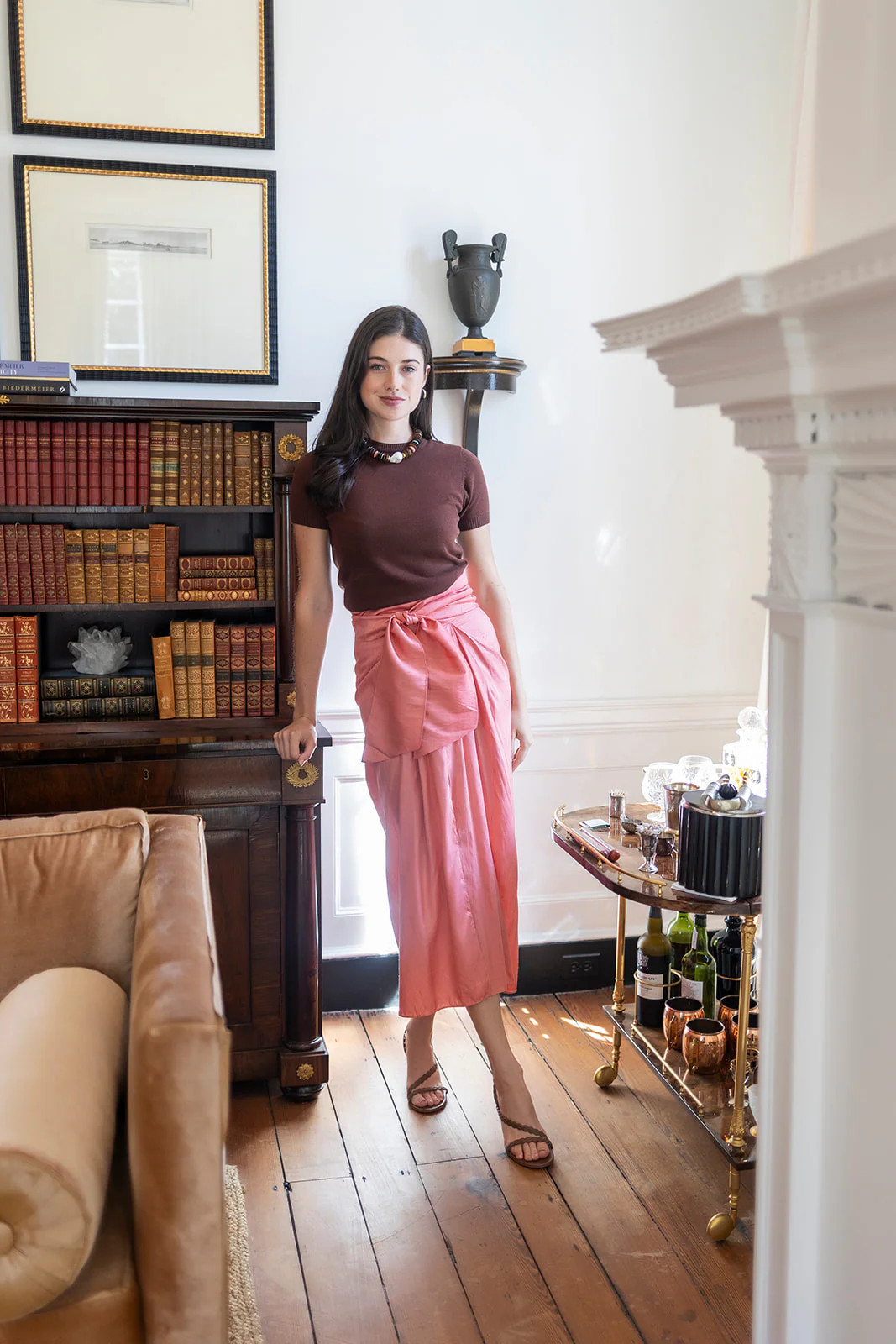 Cartagena Wrap Skirt - Dusty Rose | Julia Amory