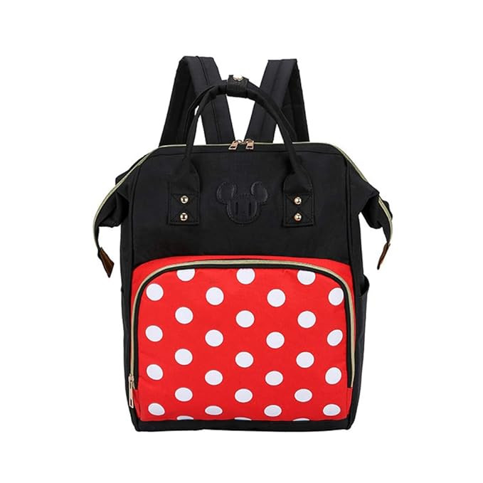 Baby Diaper Bag Backpack, Large Capacity Waterproof Multi-Function Fashion Polka Dots Travel Bag ... | Amazon (US)